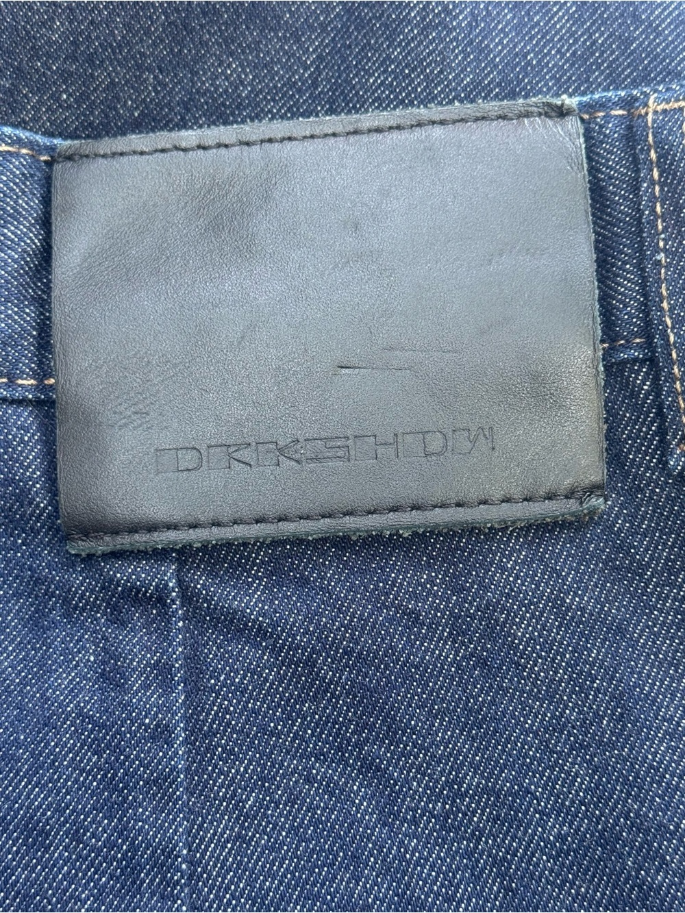 Rick Owens DRKSHDW Double Knee Geth Cut Jeans Indigo Blue Wide Leg 34 - Picture 7 of 10